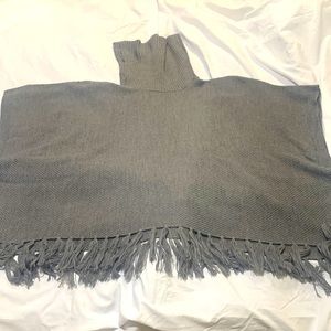 Gently loved gray poncho sweater